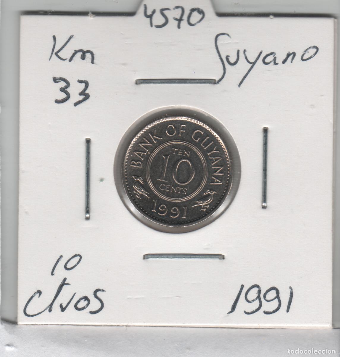Monedas antiguas de Am&eacute;rica: MONEDA GUYANA 10 CENTAVOS 1991 - Foto 1