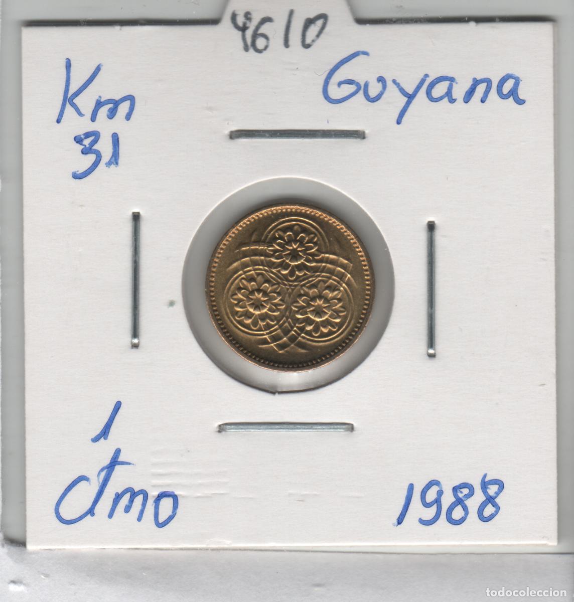 Monedas antiguas de Am&eacute;rica: MONEDA GUYANA 1 CENTAVO 1988 - Foto 1