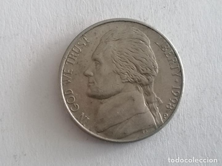 Monedas antiguas de Am&eacute;rica: MONEDA FIVE CENTS, LIBERTY 1998 - Foto 1