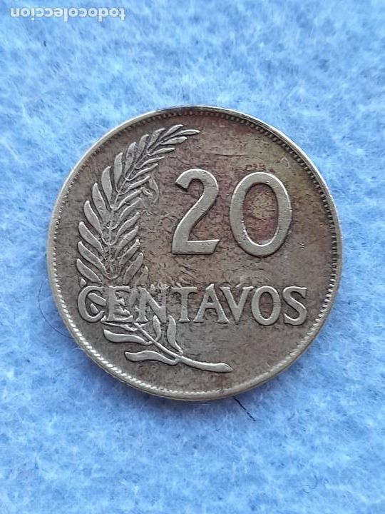 Monedas antiguas de Am&eacute;rica: Per&uacute;. 20 Centavos. A&ntilde;o 1964 - Foto 2