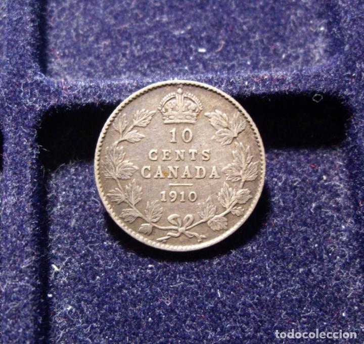Monedas antiguas de Am&eacute;rica: CANADA - 10 CENTAVOS de PLATA 1910 - Foto 2