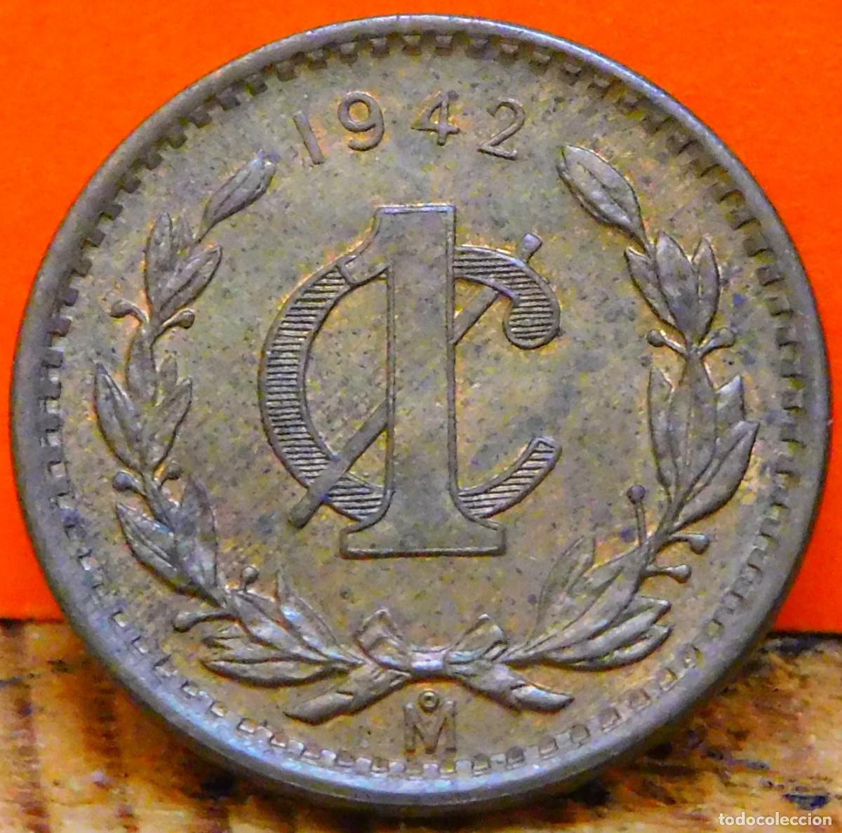 Monedas antiguas de Am&eacute;rica: MEXICO, CENTAVO, 1942. B. UNC. (2131) - Foto 2