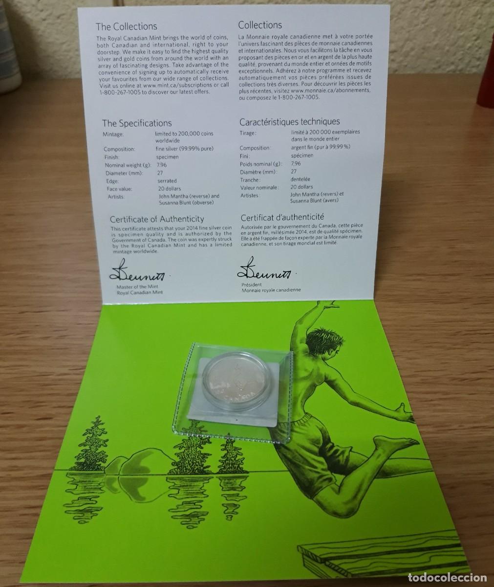 Monedas antiguas de Am&eacute;rica: 20$ Canada 2014 &rdquo;Summer time&rdquo; Proof - Foto 2