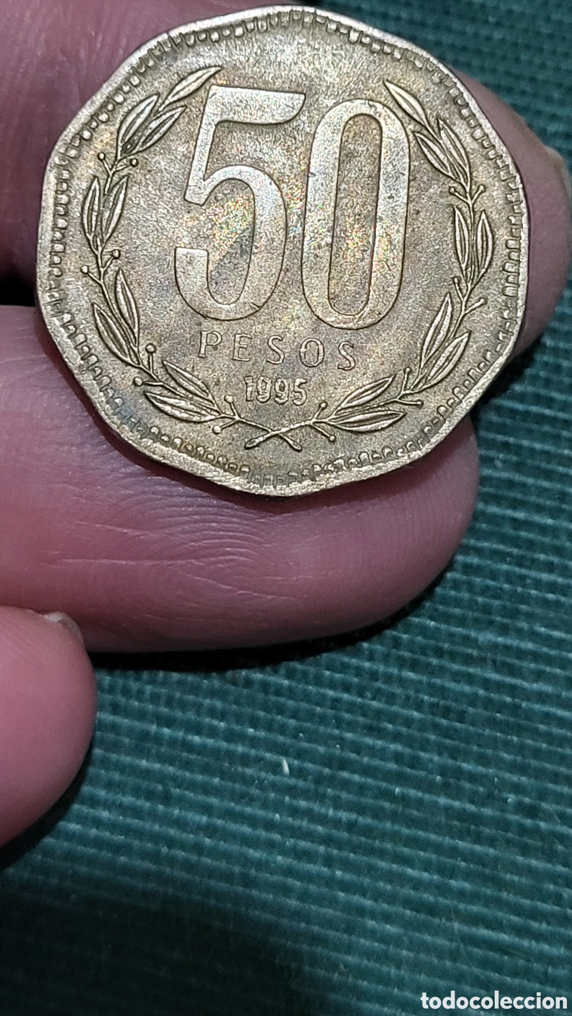 Monedas antiguas de Am&eacute;rica: Moneda 50 pesos Chile 1995 - Foto 2