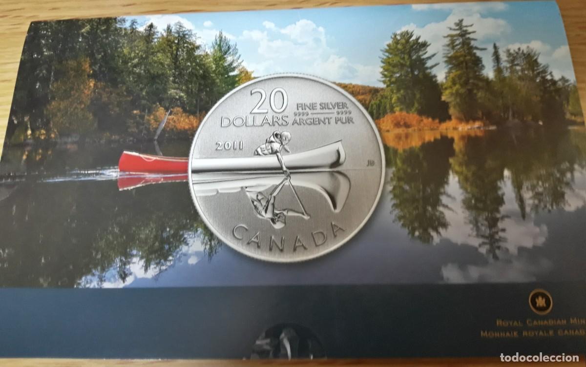 Monedas antiguas de Am&eacute;rica: 20$ Canada 2011 &rdquo;Canoa&rdquo; Proof - Foto 1