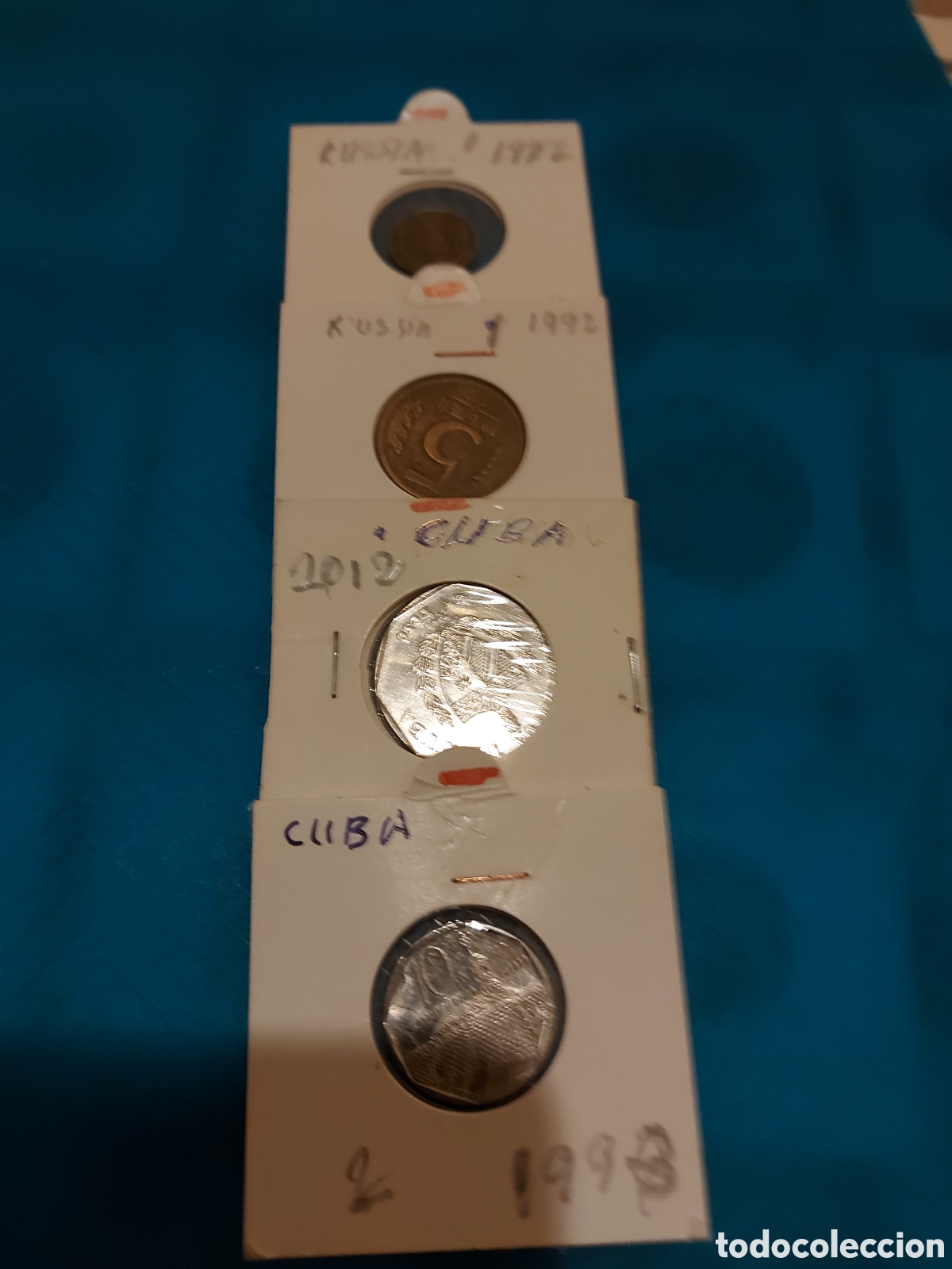 Monedas antiguas de Am&eacute;rica: 2 deRusia y2 Cuba - Foto 1