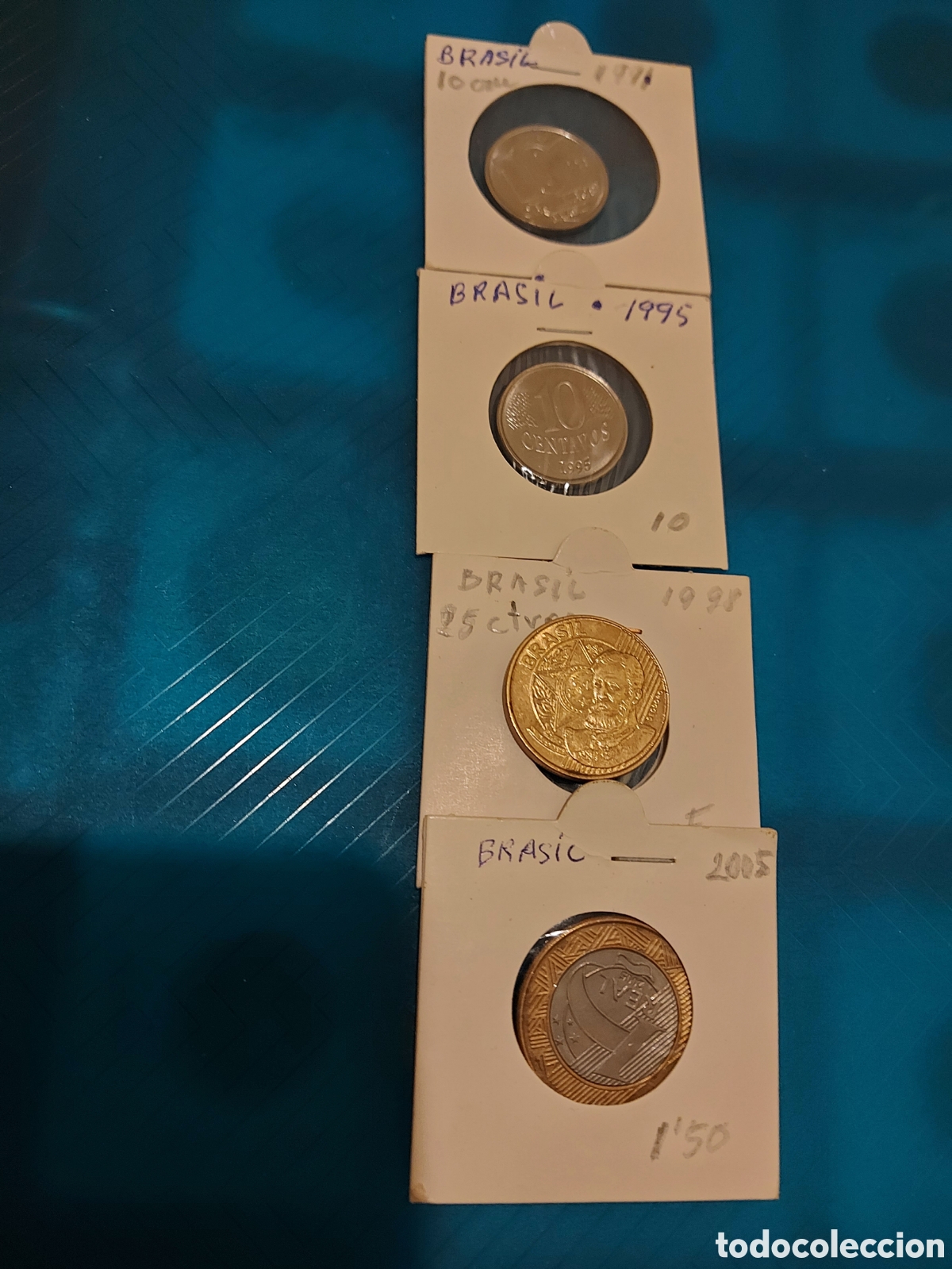 Monedas antiguas de Am&eacute;rica: 4monedas del Brasil - Foto 1
