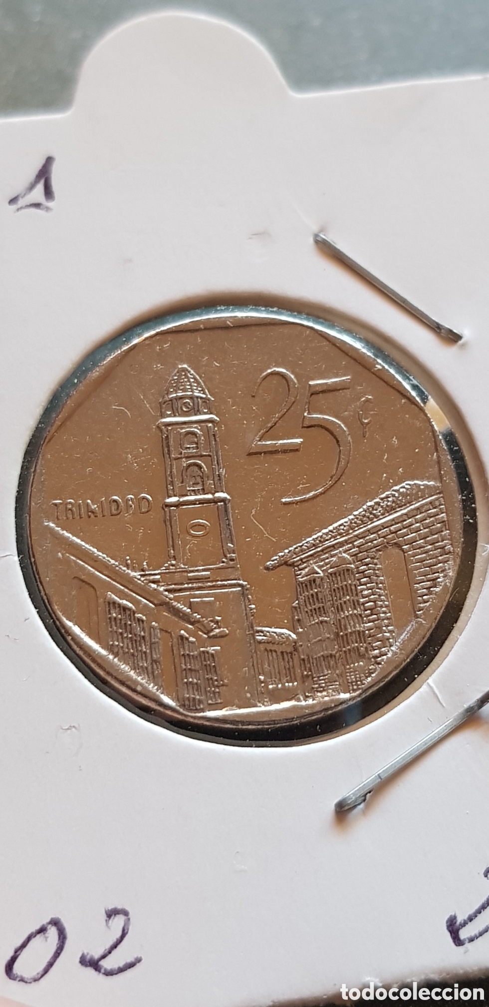 Monedas antiguas de Am&eacute;rica: 25 Centavos 2002 Cuba - Foto 2