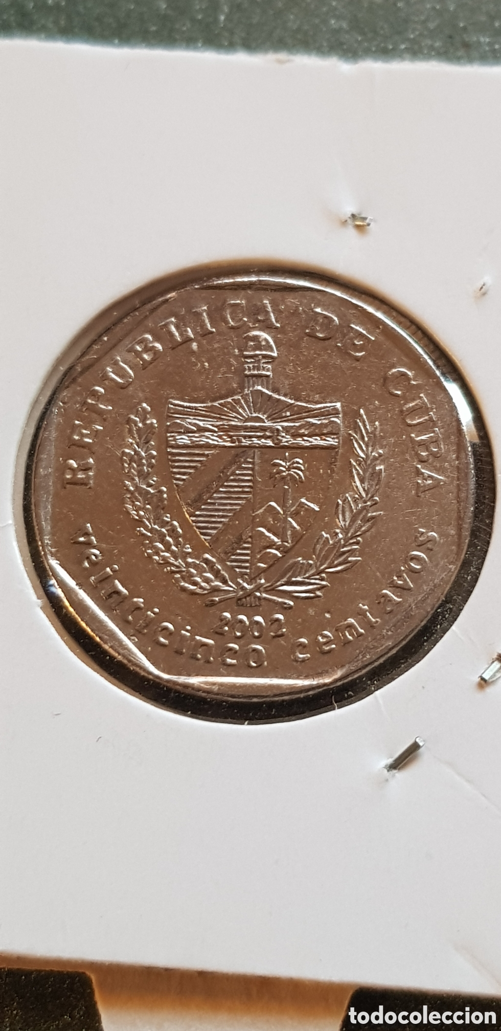 Monedas antiguas de Am&eacute;rica: 25 Centavos 2002 Cuba - Foto 3