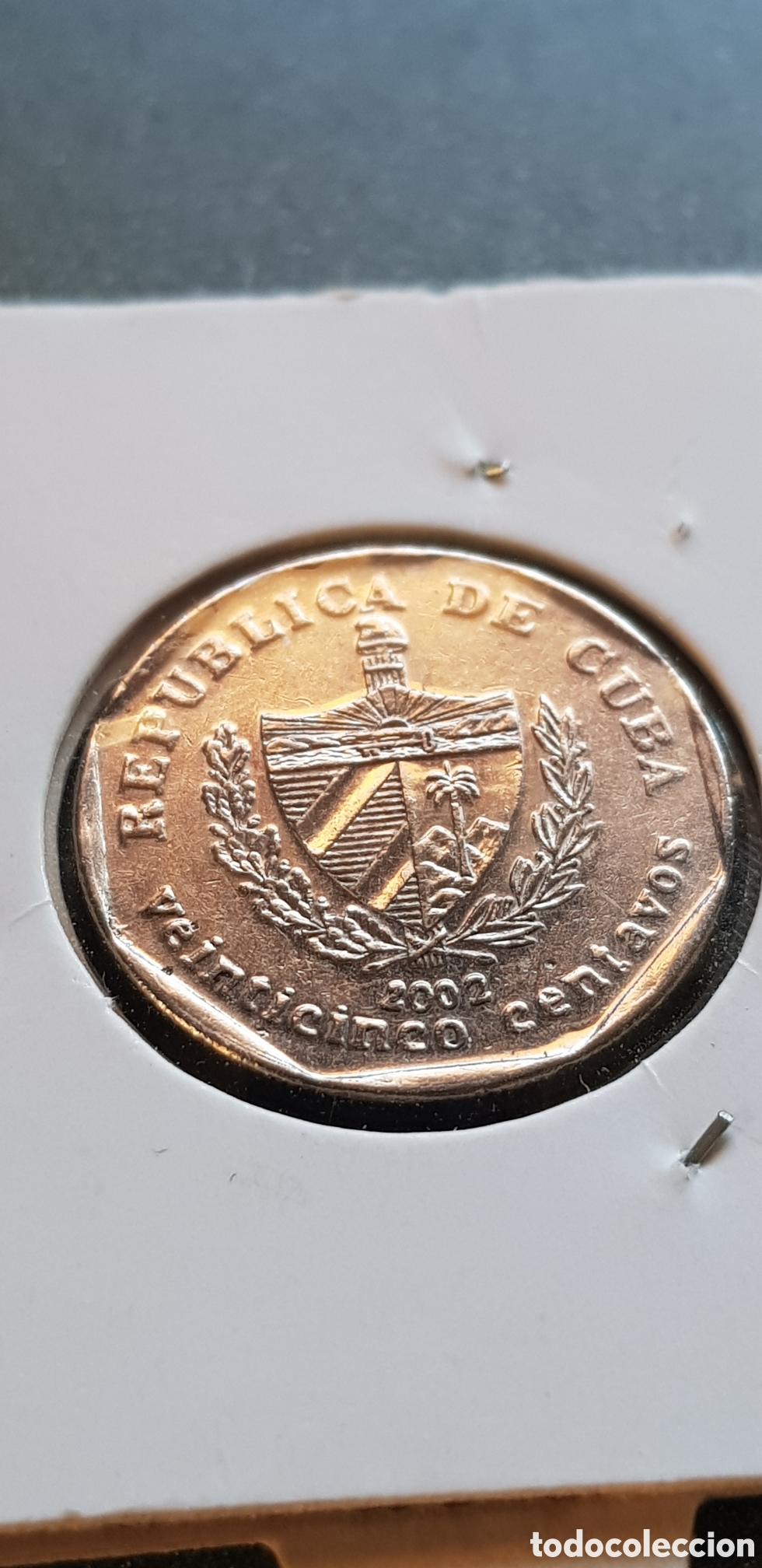 Monedas antiguas de Am&eacute;rica: 25 Centavos 2002 Cuba - Foto 4