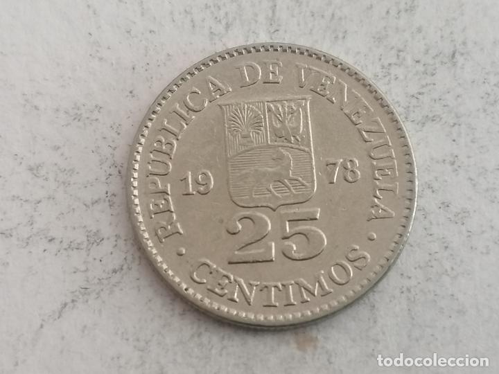 Monedas antiguas de Am&eacute;rica: MONEDA VENEZUELA, 25 CENTIMOS - 1978 - Foto 2