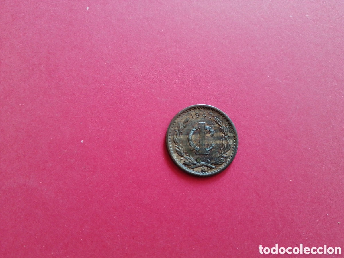 Monedas antiguas de Am&eacute;rica: 1 centavo de M&eacute;xico 1942 - Foto 2