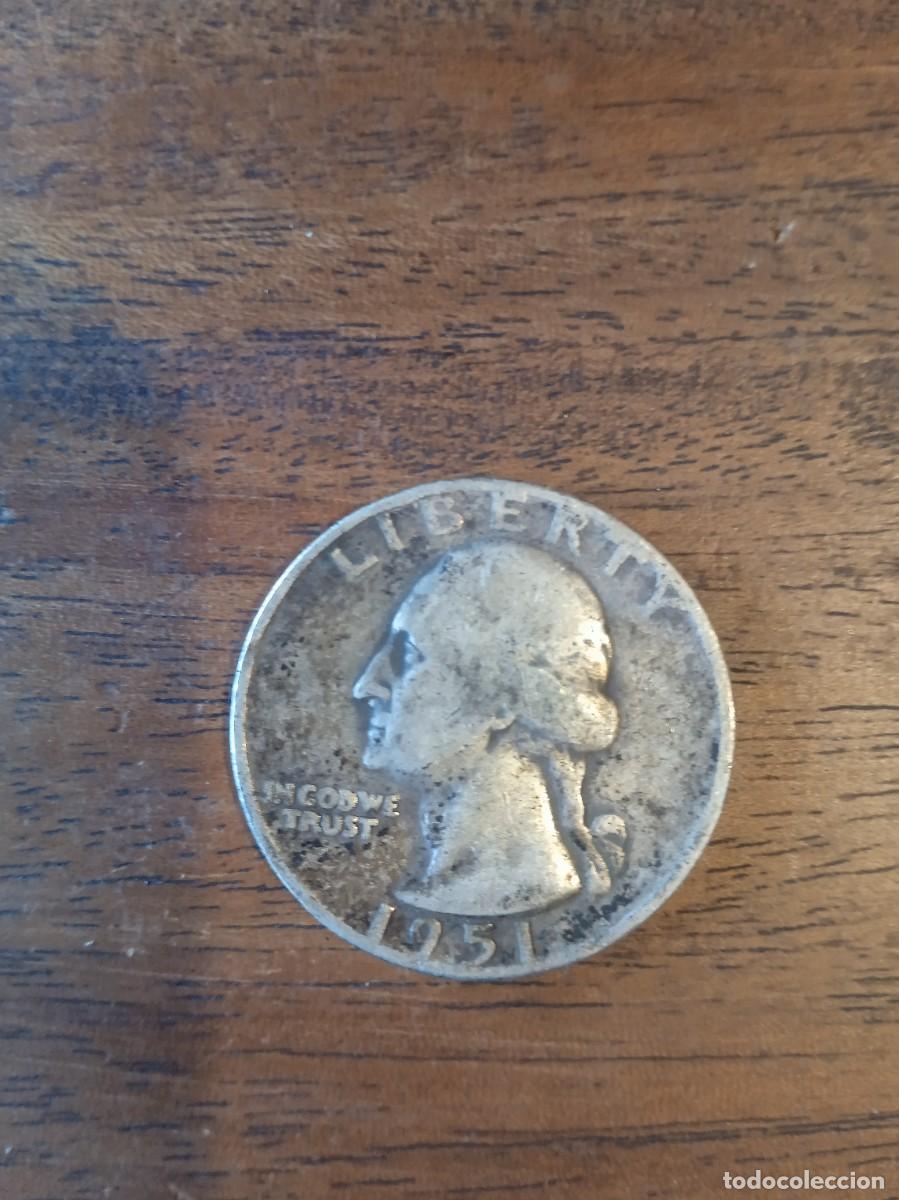 Monedas antiguas de Am&eacute;rica: CUARTO DE DOLAR LIBERTY 1951 - Foto 1