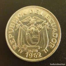 Monedas antiguas de América: ECUADOR 20 CENTAVOS 1962 KM# 77.1C. Lote 400929979