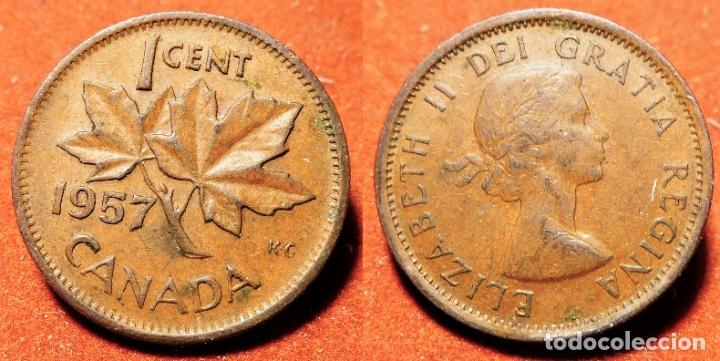Monedas antiguas de Am&eacute;rica: MONEDA DE CANADA 1 CENT 1957 - Foto 1