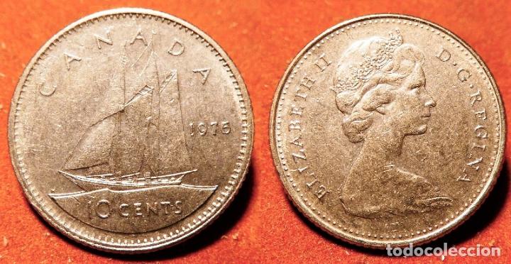 Monedas antiguas de Am&eacute;rica: MONEDA DE CANADA 10 CENTS 1975 - Foto 1