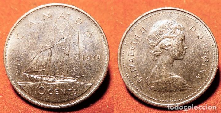 Monedas antiguas de Am&eacute;rica: MONEDA DE CANADA 10 CENTS 1979 - Foto 1