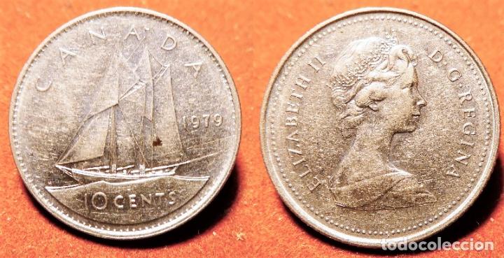 Monedas antiguas de Am&eacute;rica: MONEDA DE CANADA 10 CENTS 1979 - Foto 1
