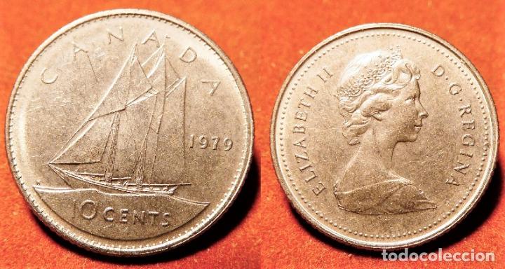 Monedas antiguas de Am&eacute;rica: MONEDA DE CANADA 10 CENTS 1979 - Foto 1