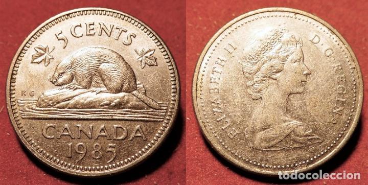 Monedas antiguas de Am&eacute;rica: MONEDA DE CANADA 5 CENTS 1985 - Foto 1
