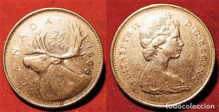 Monedas antiguas de Am&eacute;rica: MONEDA DE CANADA 25 CENTS 1968 - Foto 1