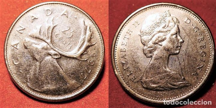 Monedas antiguas de Am&eacute;rica: MONEDA DE CANADA 25 CENTS 1977 - Foto 1