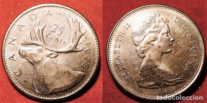 Monedas antiguas de Am&eacute;rica: MONEDA DE CANADA 25 CENTS 1978 - Foto 1