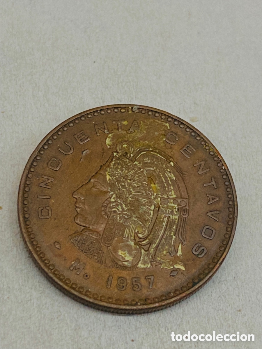 Monedas antiguas de Am&eacute;rica: Moneda cincuenta c&eacute;ntavos 1957 - Foto 2