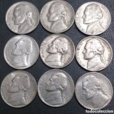 Monedas antiguas de América: ESTADOS UNIDOS 9 MONEDAS 5 CENTAVOS. Lote 401380109