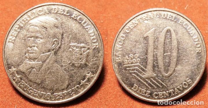 Monedas antiguas de Am&eacute;rica: MONEDA DE ECUADOR 10 CENTAVOS 2000 - Foto 1