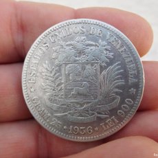 Monedas antiguas de América: VENEZUELA 5 BOLÍVARES 1936 PLATA. Lote 402407439