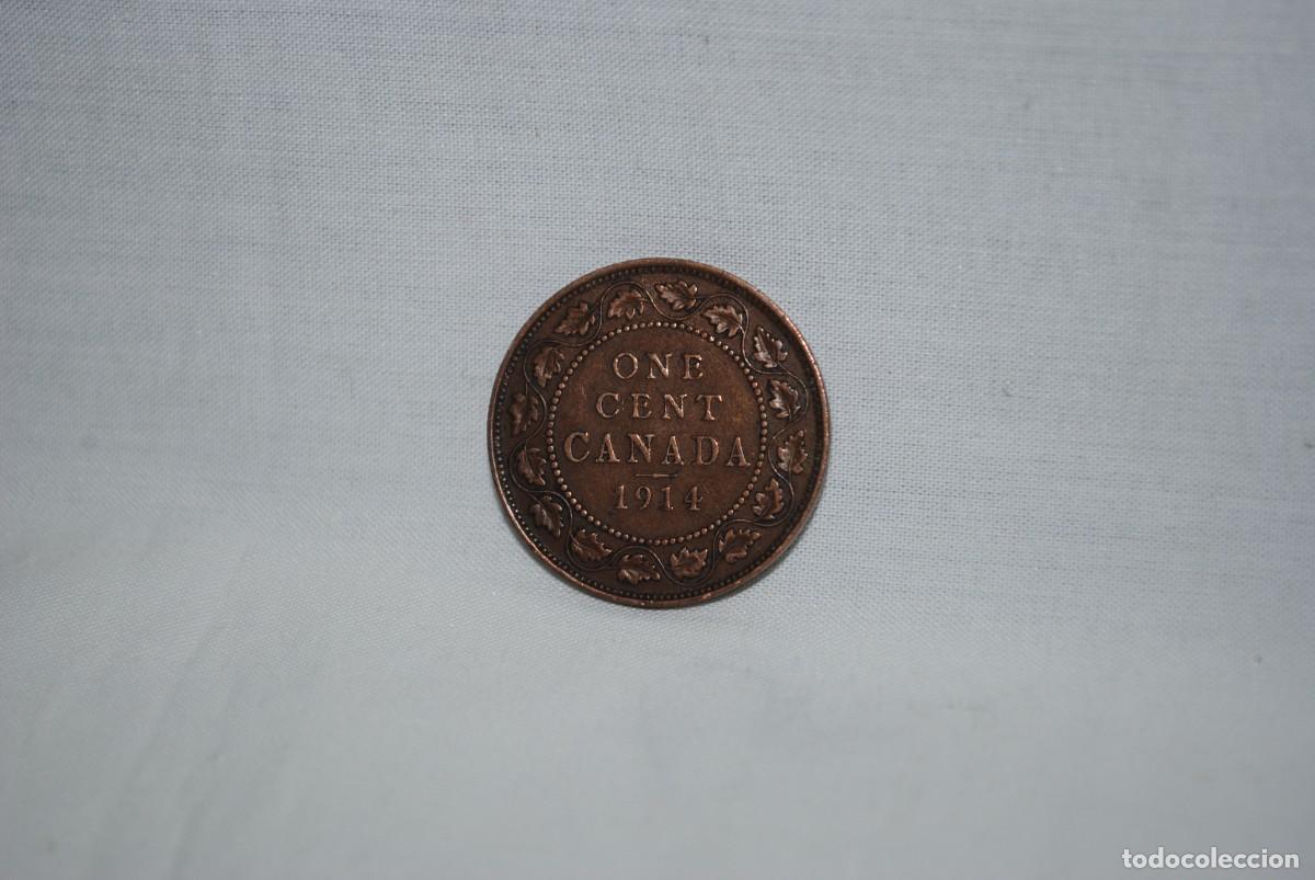 Monedas antiguas de Am&eacute;rica: MONEDA DE UN CENTIMO DE CANADA 1914 . - Foto 2