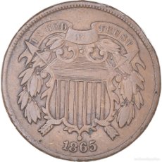 Monedas antiguas de América: [#1170669] MONEDA, ESTADOS UNIDOS, 2 CENTS, 1865, PHILADELPHIA, MBC, COPPER-ZINC. Lote 402514824
