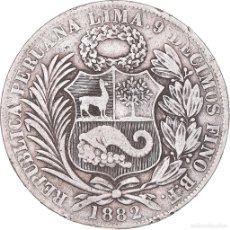Monedas antiguas de América: [#1170695] MONEDA, PERÚ, SOL, 1882, BC+, PLATA. Lote 402515114