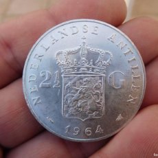 Monedas antiguas de América: ANTILLAS HOLANDESAS 2 1/2 GULDEN 1964 PLATA. Lote 403072929