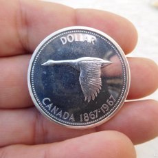 Monedas antiguas de América: CANADA 1 DOLAR 1967 PLATA