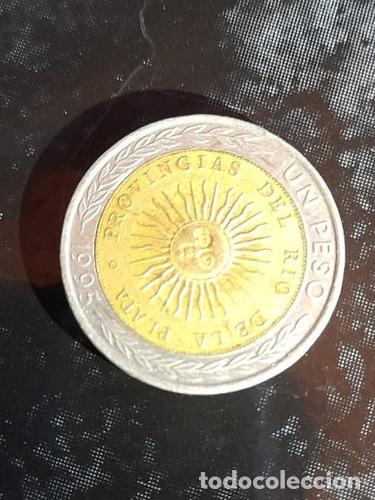 Monedas antiguas de Am&eacute;rica: moneda argentina de 1 de 1995 con error de provingia - Foto 1