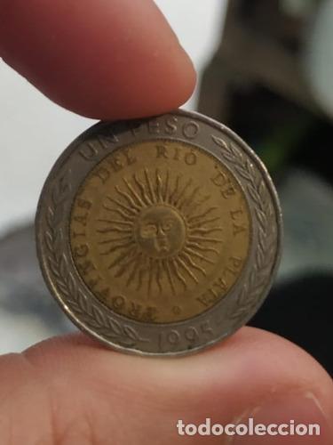 Monedas antiguas de Am&eacute;rica: moneda de 1 peso argentina con error provingia - Foto 1