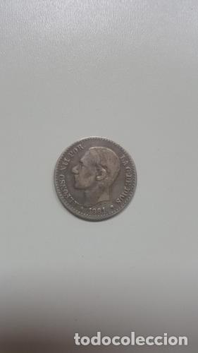 Monedas antiguas de Am&eacute;rica: moneda de plata espana 50 cent 1881 - Foto 1