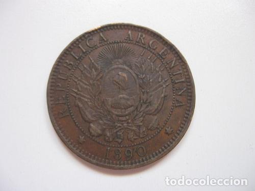 Monedas antiguas de Am&eacute;rica: moneda argentina 2 centavos 1890 - Foto 1
