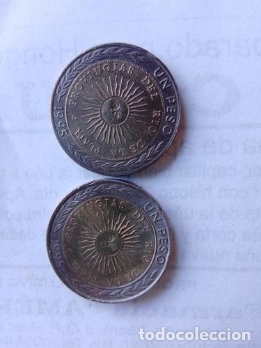 Monedas antiguas de Am&eacute;rica: monedas argentina con error provingias - Foto 1