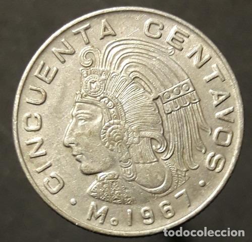 Monedas antiguas de Am&eacute;rica: moneda mexico 50 centavos 1967 - Foto 1