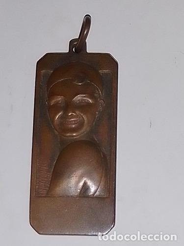 Monedas antiguas de Am&eacute;rica: medalla rectangular art deco 1932 tiburon natacion torneo