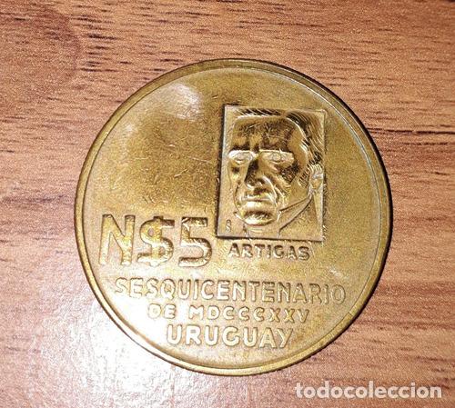 Monedas antiguas de Am&eacute;rica: numismatica uruguay artigas moneda - Foto 1