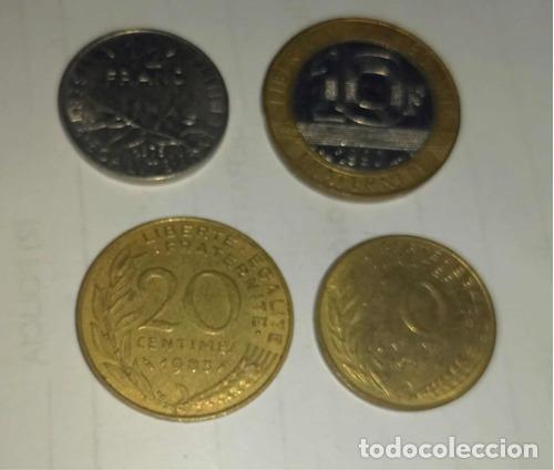 Monedas antiguas de Am&eacute;rica: lote 4 monedas francia - Foto 1