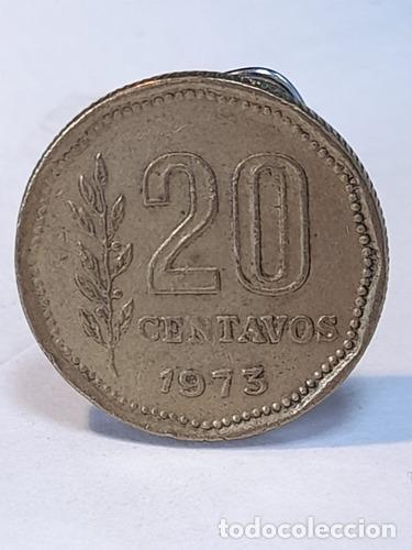 Monedas antiguas de Am&eacute;rica: moneda argentina 20 centavos bronce 1973 - Foto 1