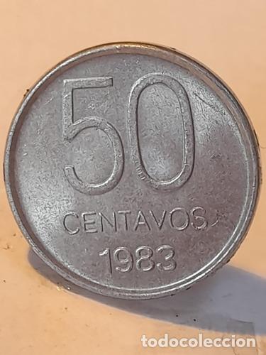 Monedas antiguas de Am&eacute;rica: moneda argentina 50 centavos 1983 - Foto 1