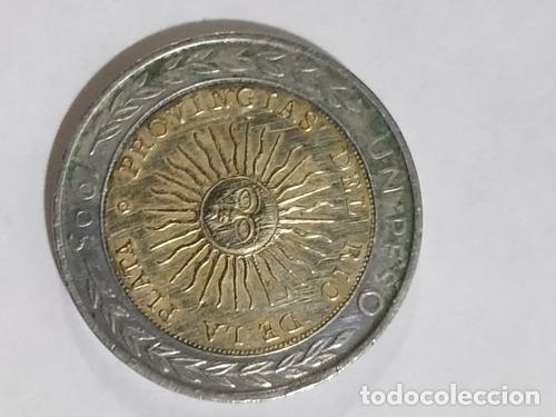 Monedas antiguas de Am&eacute;rica: moneda 1 peso argentina error provingias - Foto 1