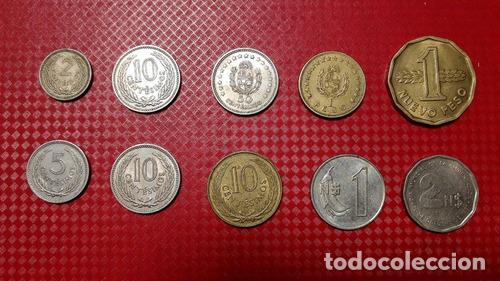 Monedas antiguas de Am&eacute;rica: lote de 10 monedas de uruguay - Foto 1