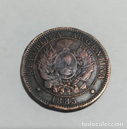 Monedas antiguas de Am&eacute;rica: numismatica moneda 2 centavos patacon cobre 1885 - Foto 1